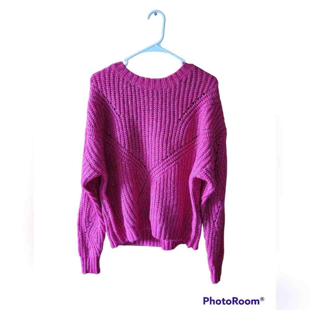 Knit Chunky pink ee some small medium confetti warm sweater heavy